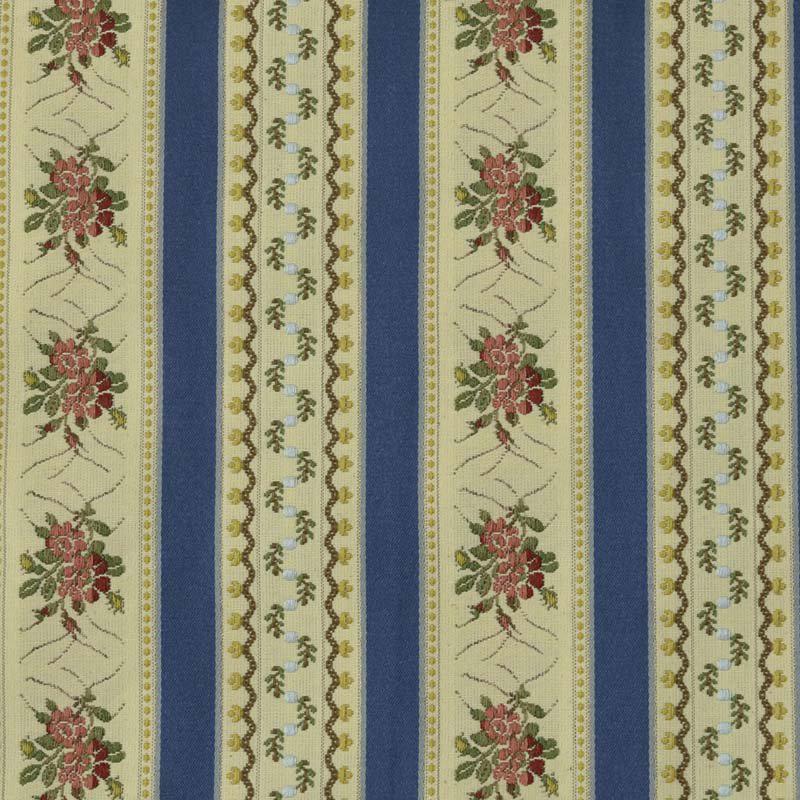 Gustavia, Blå - Möbeltyg