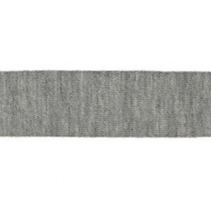 Trikåkantband, färdigvikt - Light grey melange