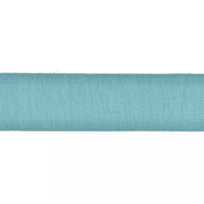 Trikåkantband, färdigvikt - Dusty Aqua