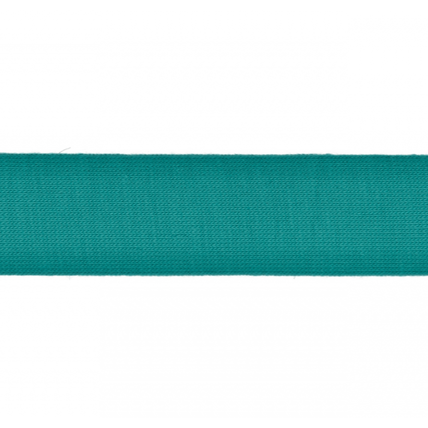 Trikåkantband, färdigvikt - Emerald