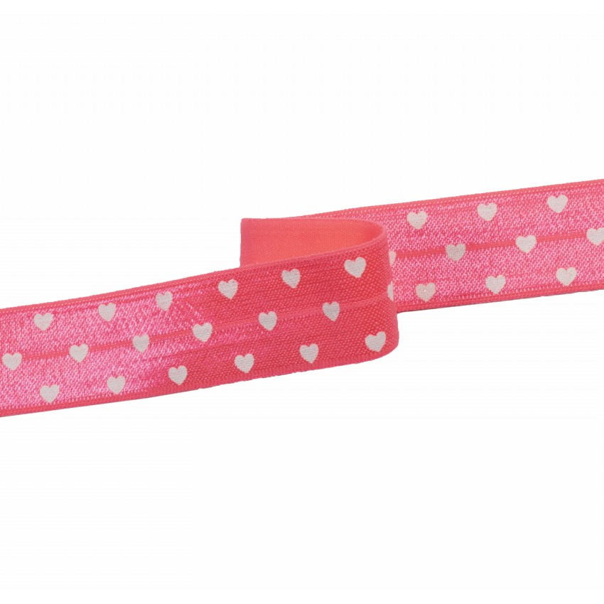 Neon rosa med hjärtan - Vikresår