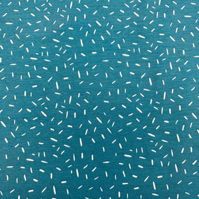 Trikåtyg Strössel turkos