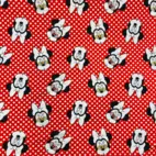 Mimmi, röd/vit prickig - Trikåtyg