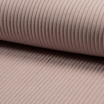 Grov ribbad mudväv - Dusty Pink, melange