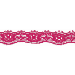 Fuschia - Elastisk spets  20mm