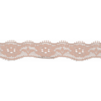 Puderrosa - Elastisk spets  20mm