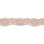 Puderrosa - Elastisk spets  20mm