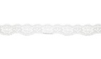 Vit - Elastisk spets  20mm