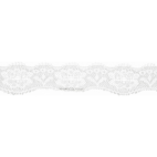 Vit - Elastisk spets  20mm