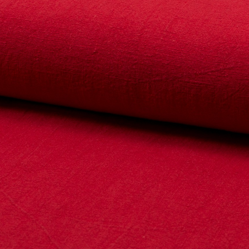 Röd - Stentvättat linne