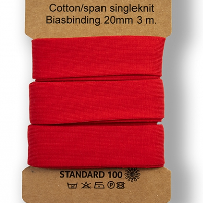 3m trikåkantband, färdigvikt - Red