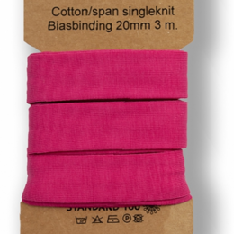 3m trikåkantband, färdigvikt - Fuchsia