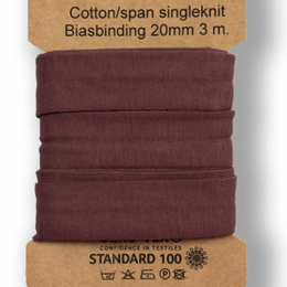 3m trikåkantband, färdigvikt - Dusty Bordeaux