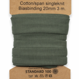 3m trikåkantband, färdigvikt - Khaki