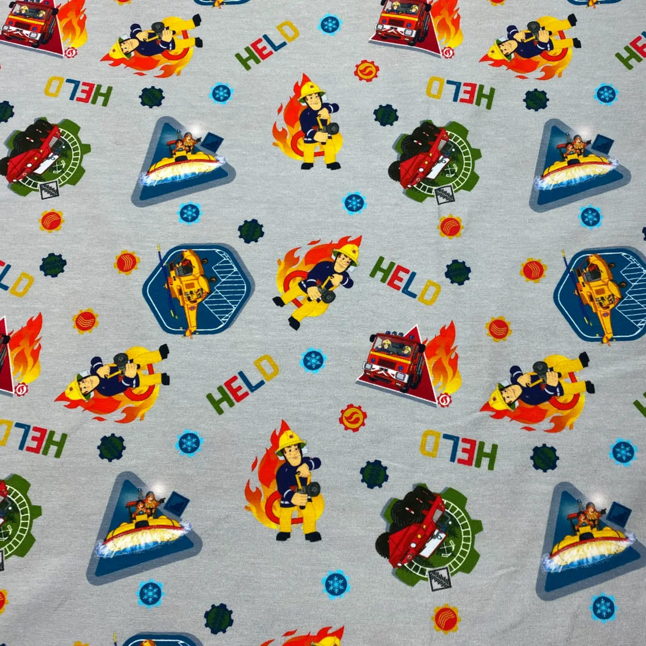 Fireman Sam, Helo - Jersey fabric