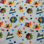 Fireman Sam, Helo - Jersey fabric