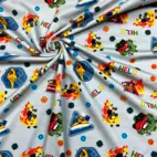 Fireman Sam, Helo - Jersey fabric