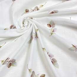 Digitaltryckt Muslin tyg - Lila-khaki