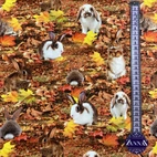 Kaniner i löv - Trikåtyg