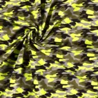 Mini camo, yellow - Jersey fabric