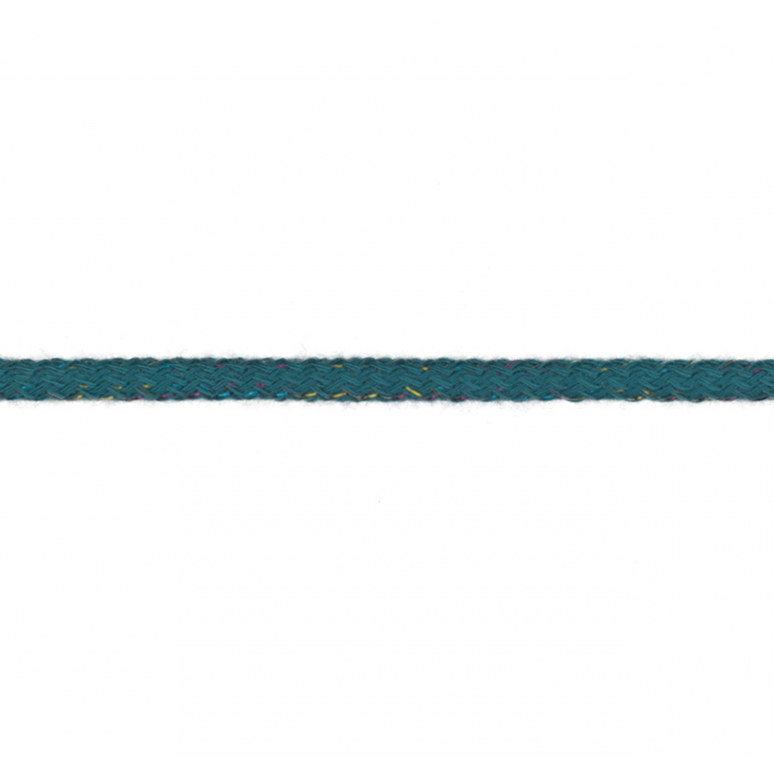 Anoraksnöre, Glitter, 5mm - Petrol