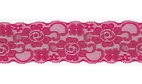 Fuchsia - Elastisk spets, 50mm