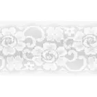 Vit - Elastisk spets, 50mm