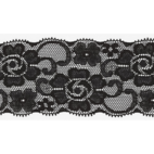 Svart - Elastisk spets, 50mm