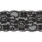 Svart - Elastisk spets, 50mm