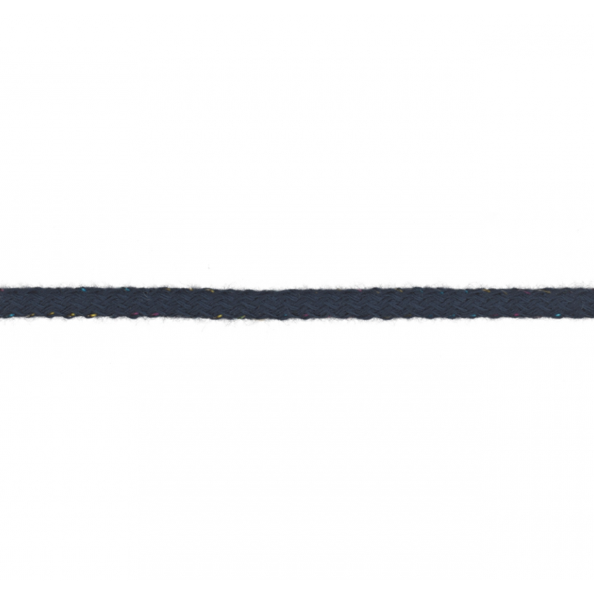 Anoraksnöre, Glitter, 5mm - Jeans melange