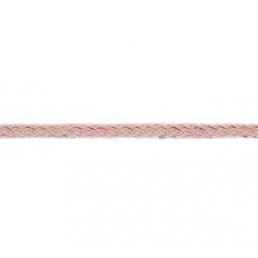 Anoraksnöre, Glitter, 5mm - Dusty Pink