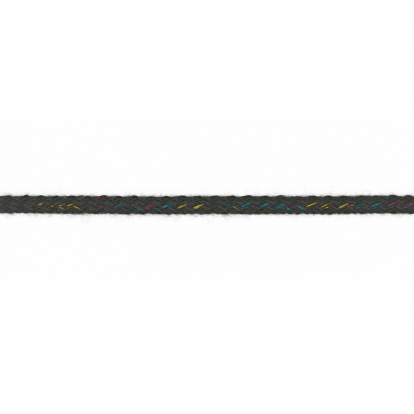 Anoraksnöre, Glitter, 5mm - Army