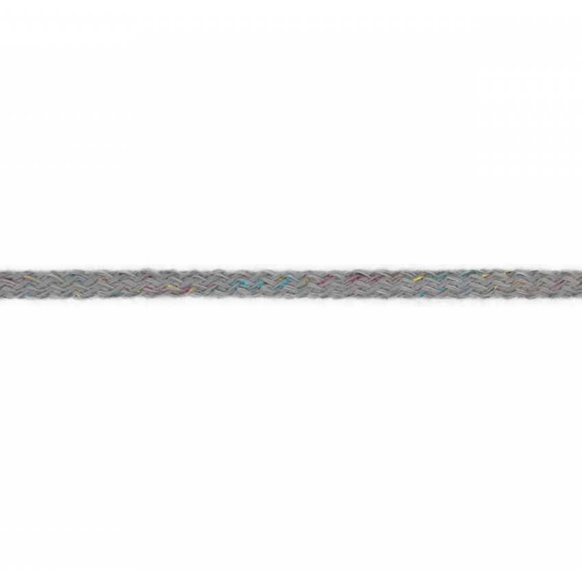 Anoraksnöre, Glitter, 5mm - Grey