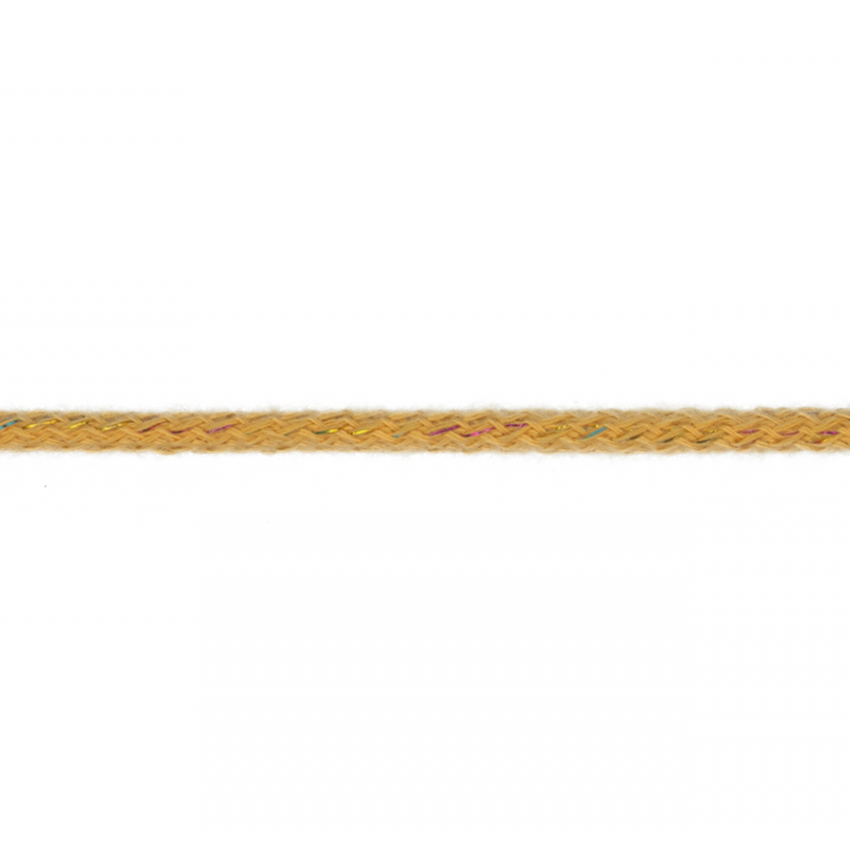Anoraksnöre, Glitter, 5mm - Ocra