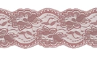 Old Rose - Elastisk spets, 100mm