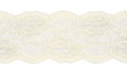 Ecru - Elastisk spets, 100mm