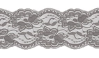 Grå - Elastisk spets, 100mm
