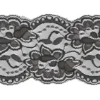 Svart - Elastisk spets, 100mm