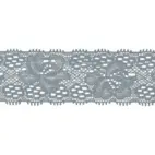 Askblå - Elastisk spets, 30mm