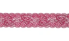 Fuchsia - Elastisk spets, 30mm