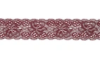 Bordeaux - Elastisk spets, 30mm