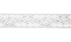 Vit - Elastisk spets, 30mm