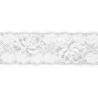 Vit - Elastisk spets, 30mm