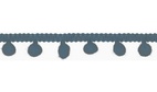 Pom-Pom band, 15mm - Jeans