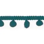 Pom-Pom band, 15mm - Petrol