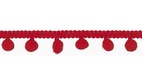 Pom-Pom band, 15mm - Röd