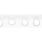Pom-Pom band, 15mm - Vit