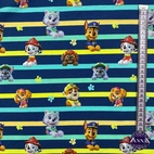 Paw Patrol, randig - Trikåtyg