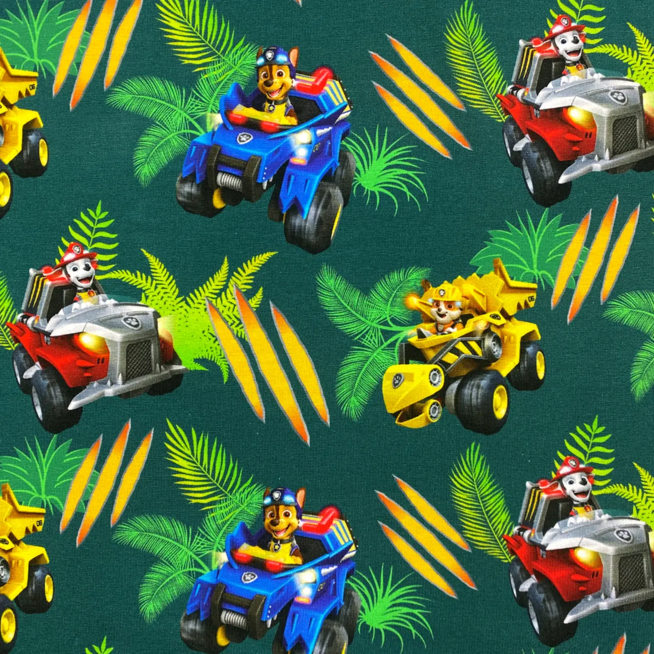 Paw Patrol, djungelfärd - Trikåtyg