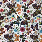 Flower power butterfly - Trikåtyg